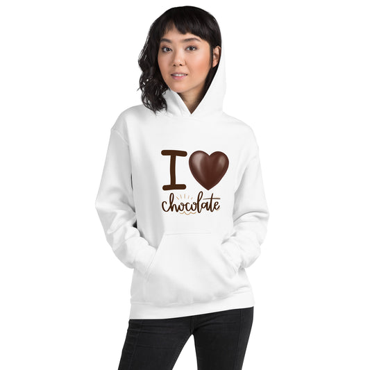 Unisex-Kapuzenpullover I Love Chocolate