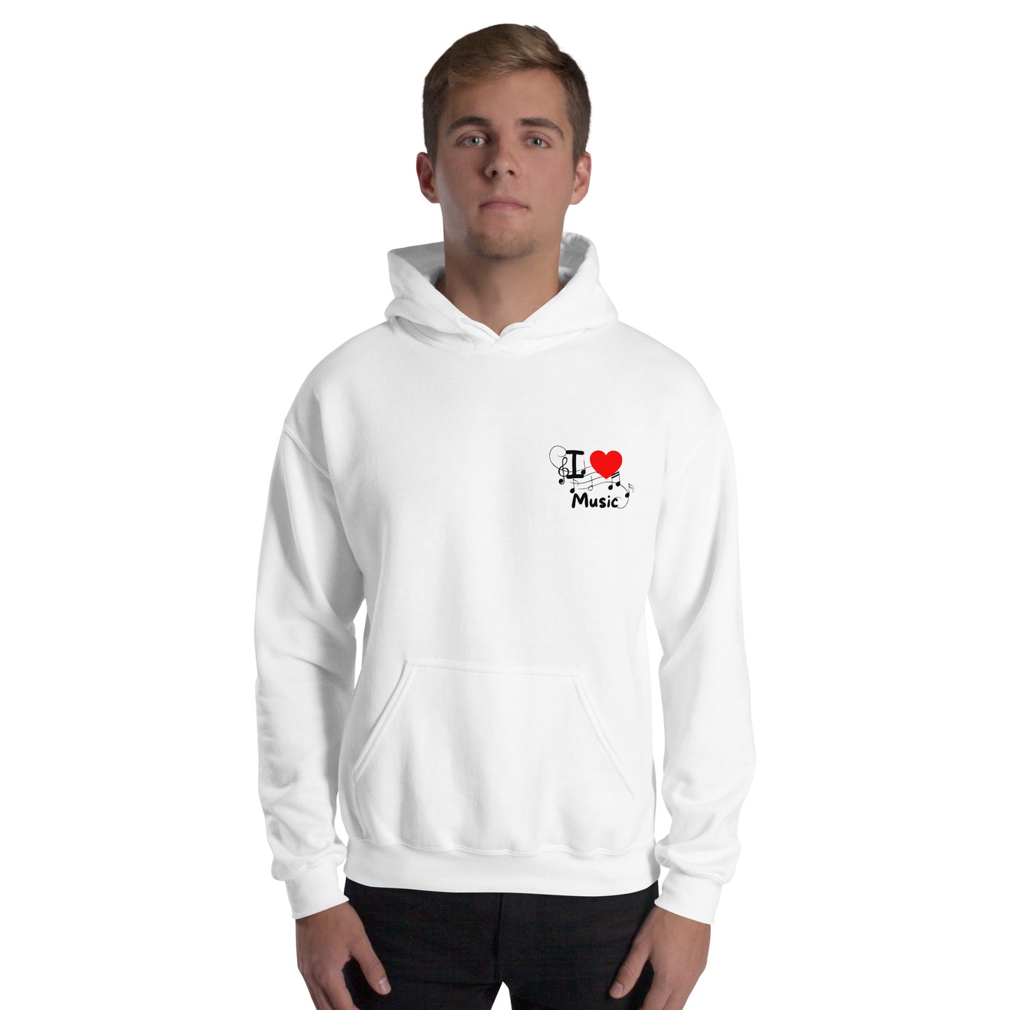 Unisex-Kapuzenpullover I Love Music