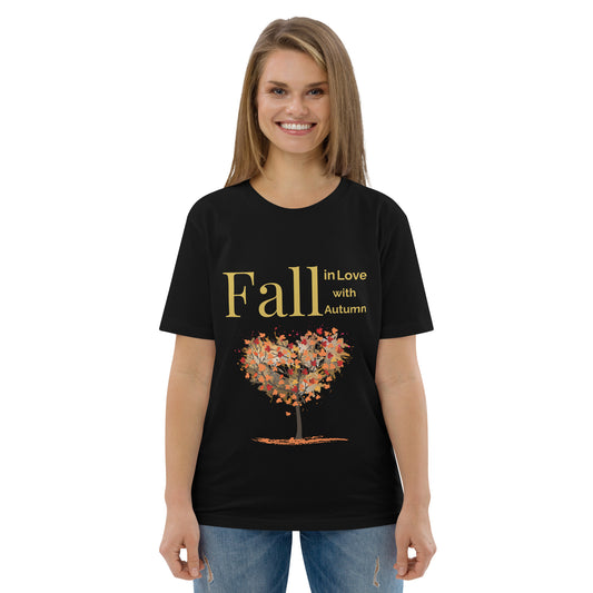 Unisex-Bio-Baumwoll-T-Shirt Fall in Love with Autumn