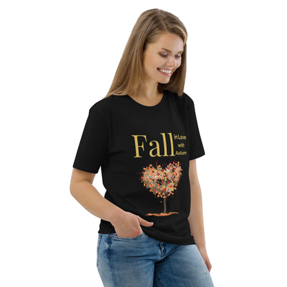 Unisex-Bio-Baumwoll-T-Shirt Fall in Love with Autumn