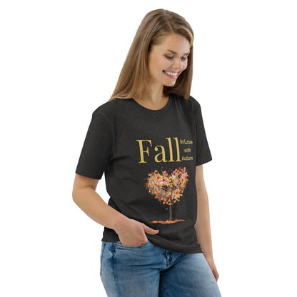 Unisex-Bio-Baumwoll-T-Shirt Fall in Love with Autumn