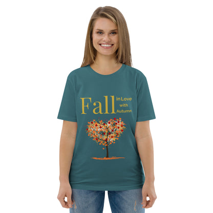 Unisex-Bio-Baumwoll-T-Shirt Fall in Love with Autumn