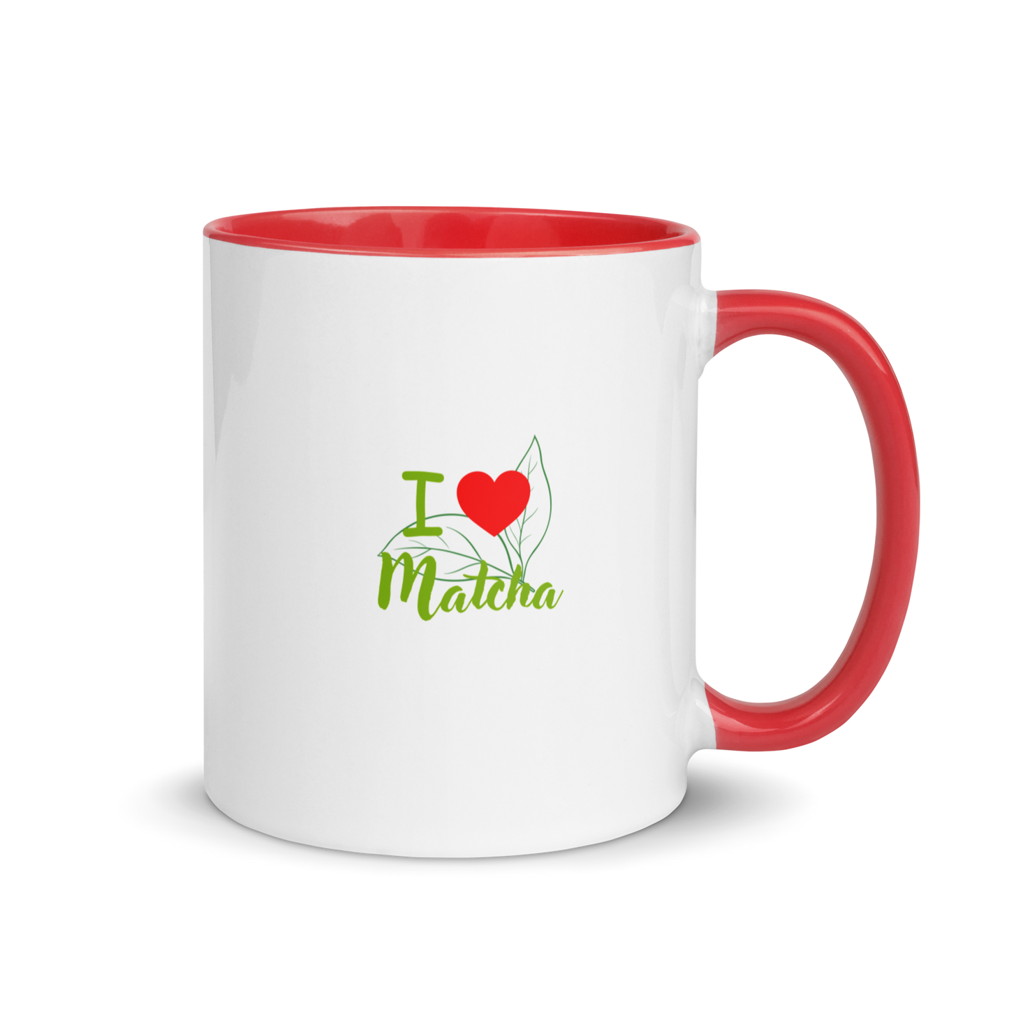 Tasse mit farbiger Innenseite I Love Matcha Rechtshänder